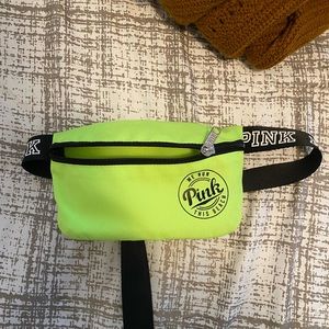 COPY - Victorias Secret Pink Neon Green Fanny Pack Bag